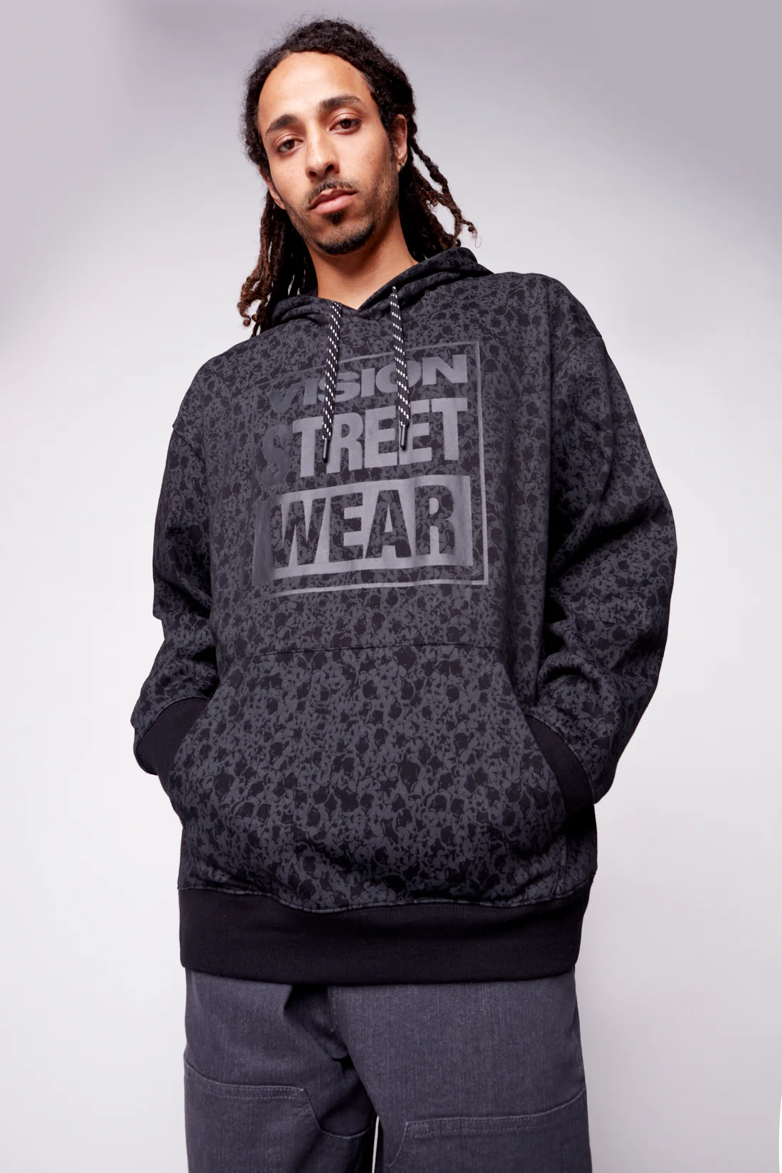 Aop Skull Logo Hoodie - Black - Image 3