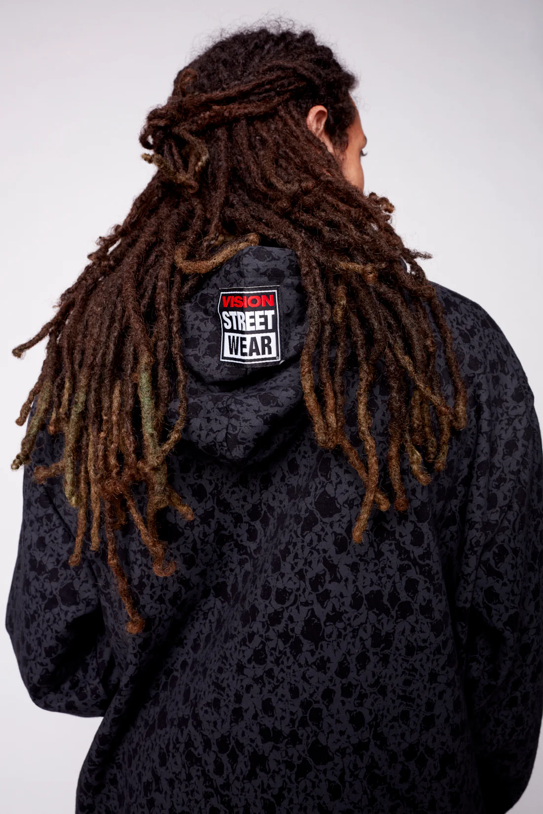 Aop Skull Logo Hoodie - Black - Image 4