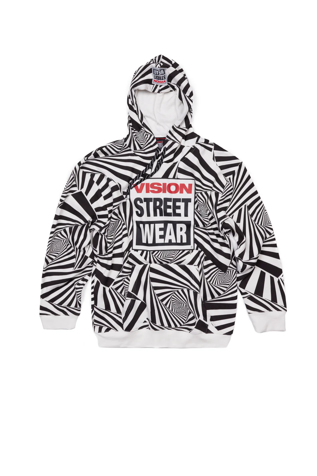 Aop Spirals Print Hoodie - Black - Image 7