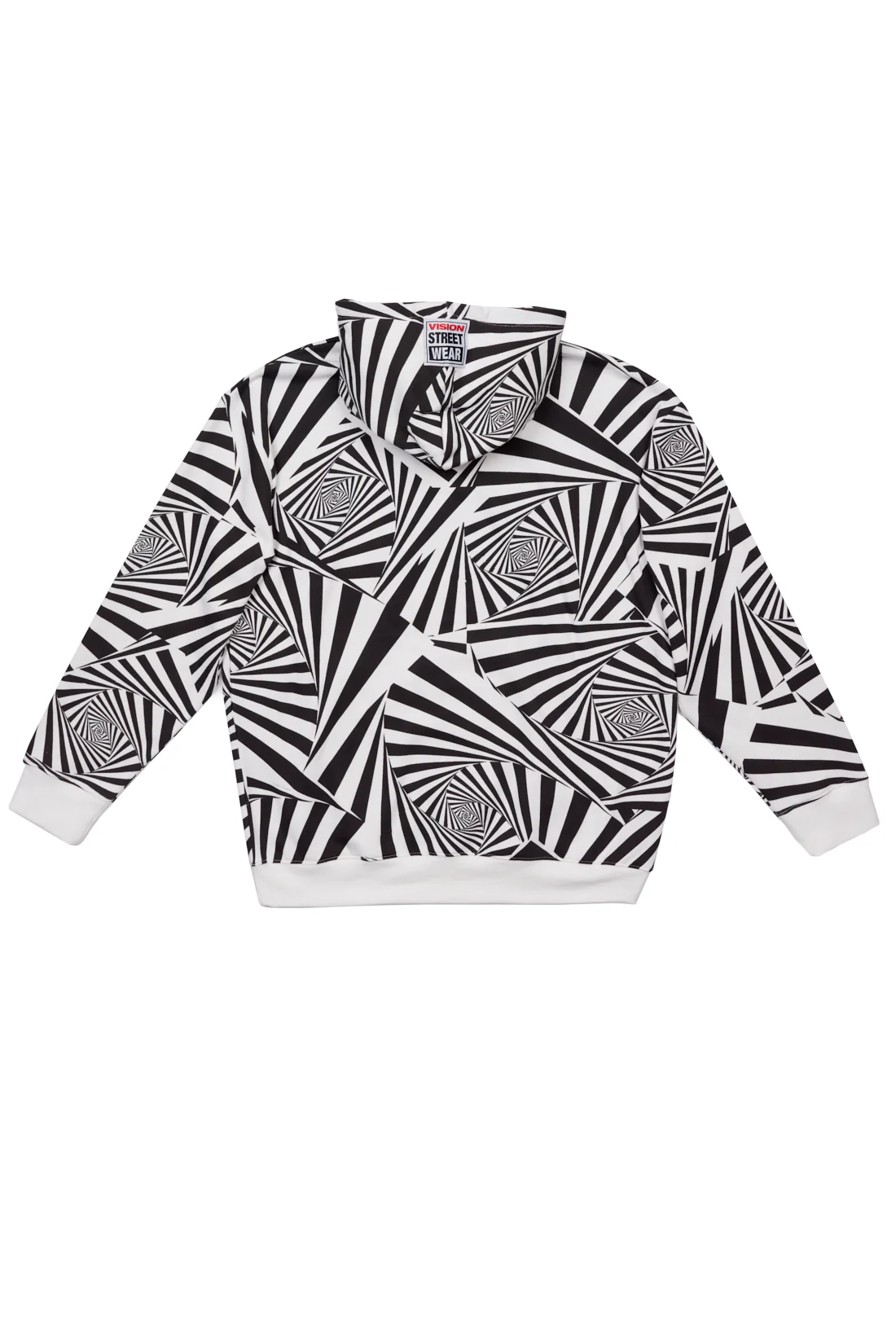 Aop Spirals Print Hoodie - Black - Image 8