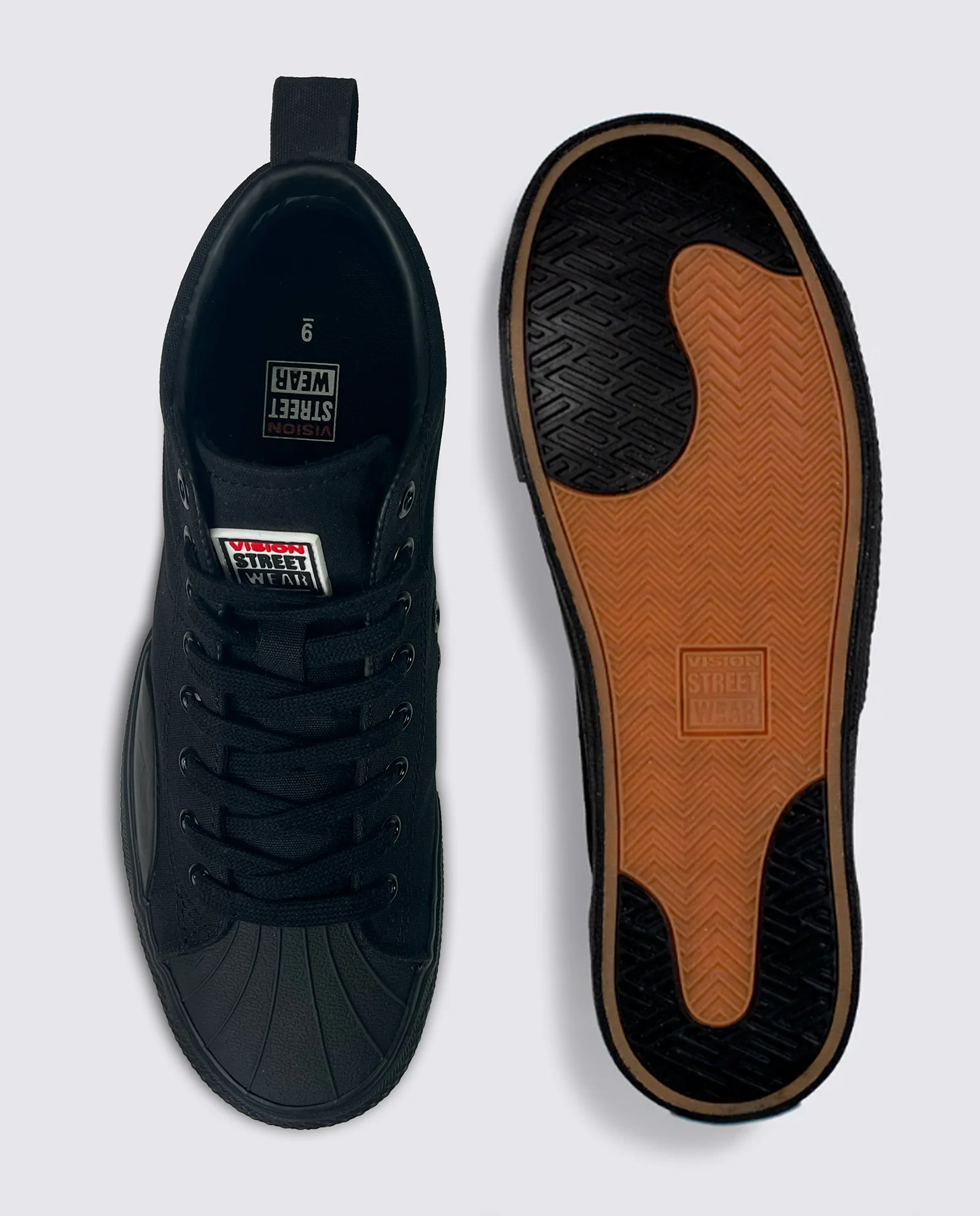 CANVAS HIGH TOP SNEAKERS - BLACK - Image 4