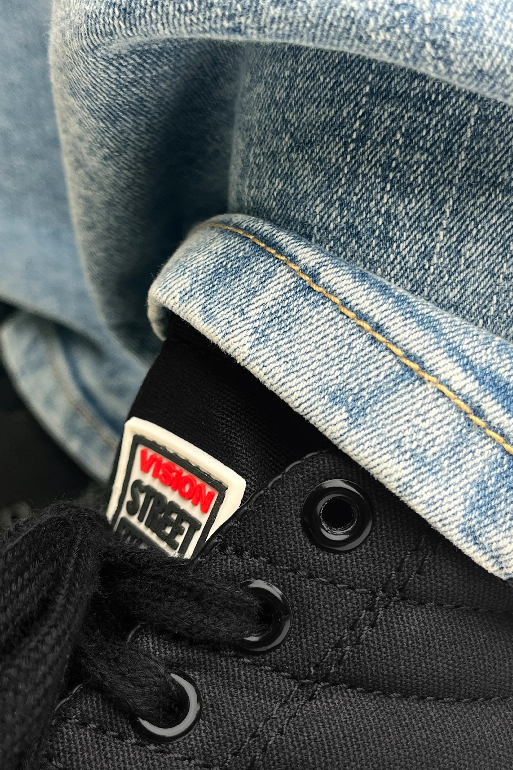 CANVAS HIGH TOP SNEAKERS - BLACK - Image 5