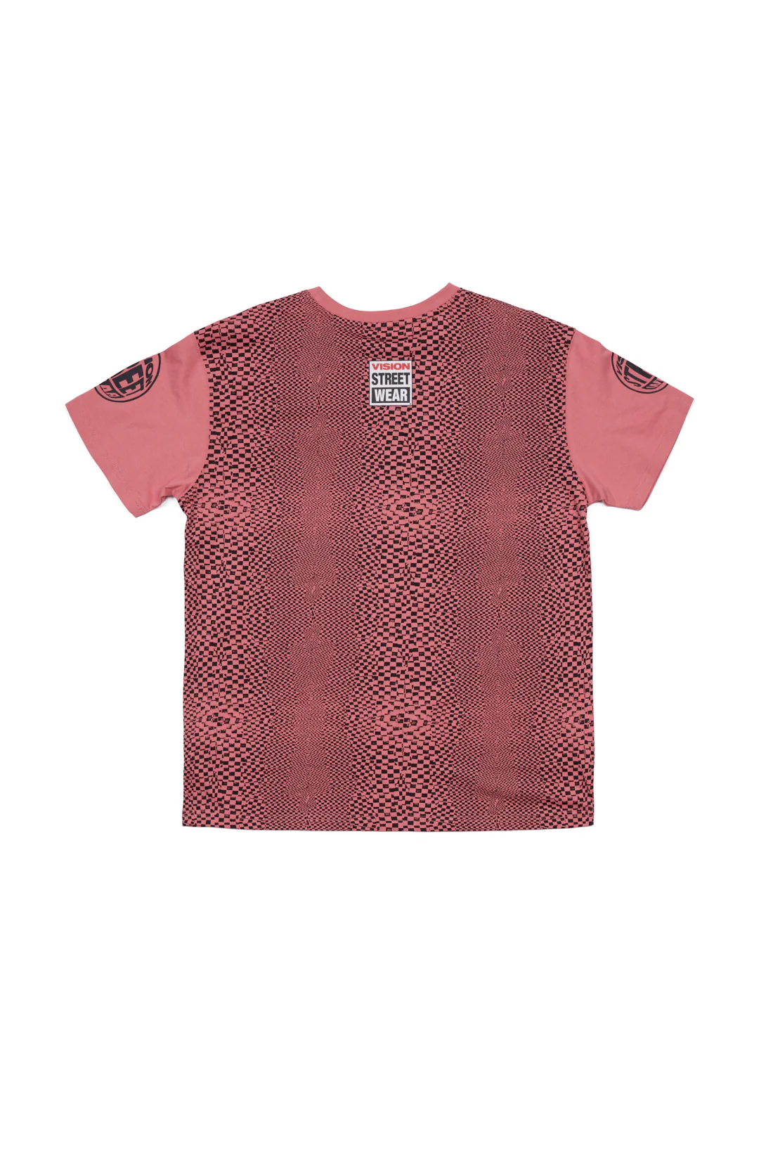 Broken Check T-Shirt - Dusty Rose - Image 7