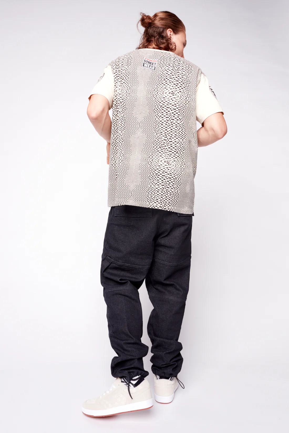 Broken Check T-Shirt - Bone - Image 6