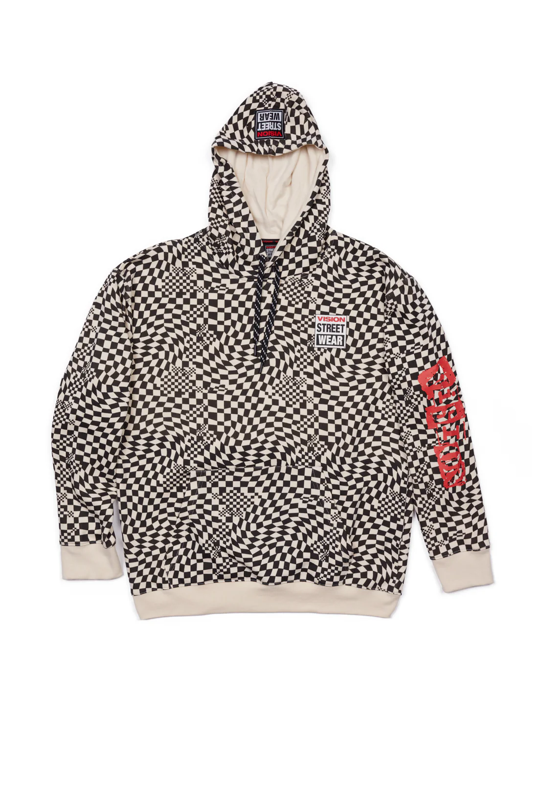 Broken Checks Hoodie - Bone - Image 7