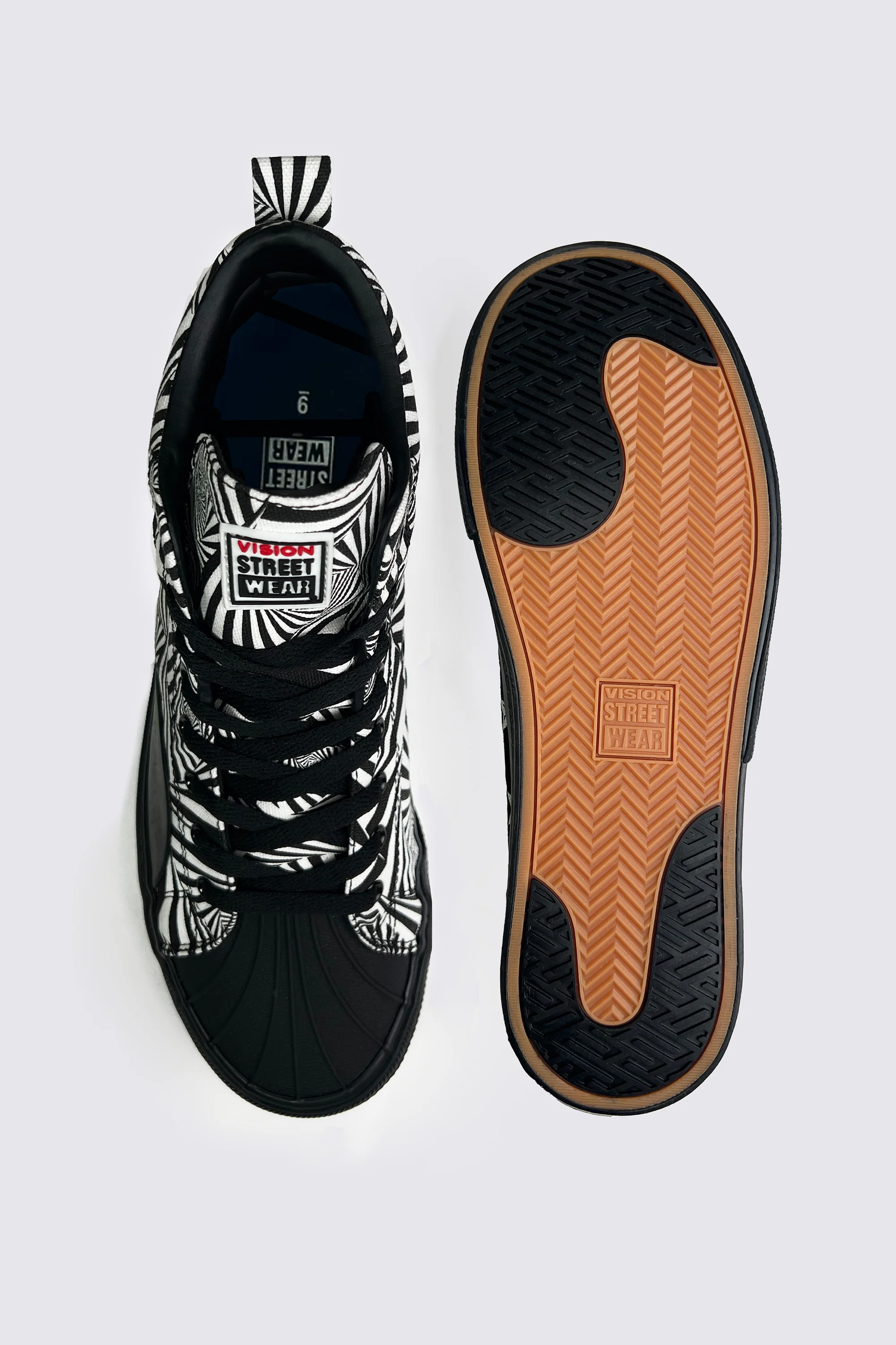 Canvas High Top Sneakers - Black Hypnotic AOP - Image 3