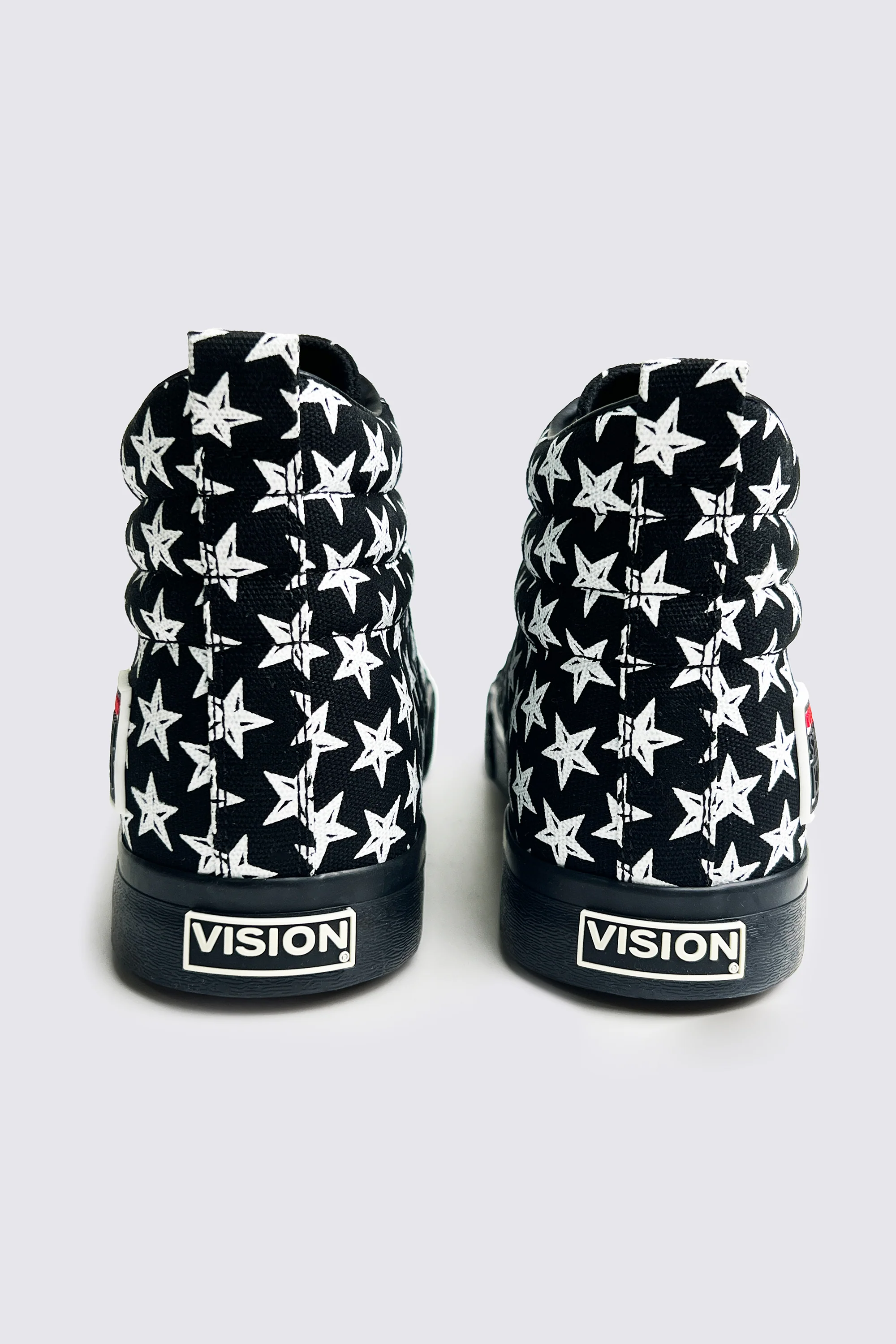 Canvas High Top Sneakers - Black Stars AOP - Image 4