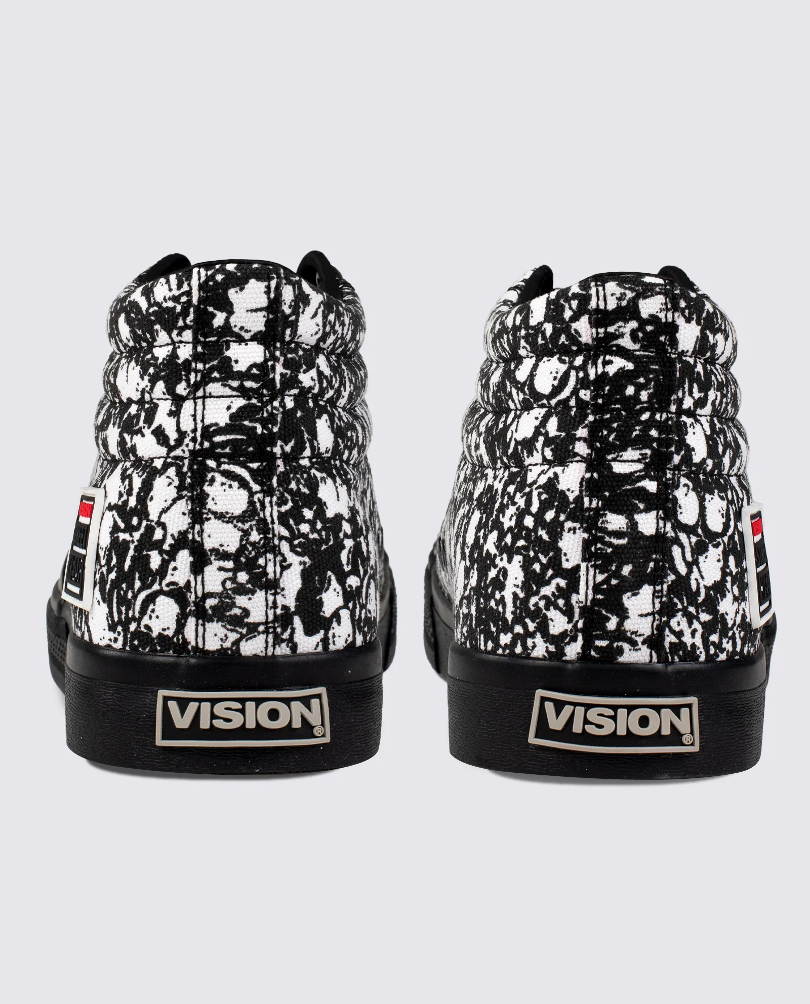 Canvas High Top Sneakers - Skulls AOP - Image 3
