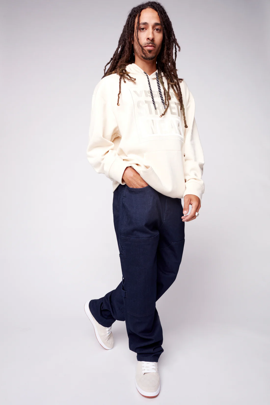 DORFMAN - Loose Fit Carpenter Pant - Indigo Denim - Image 4