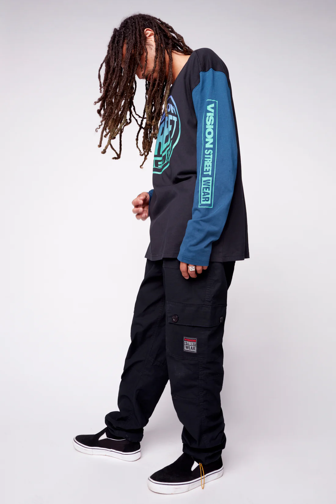 Fisheye Large Logo Print T-Shirt - Black/Navy - Image 6