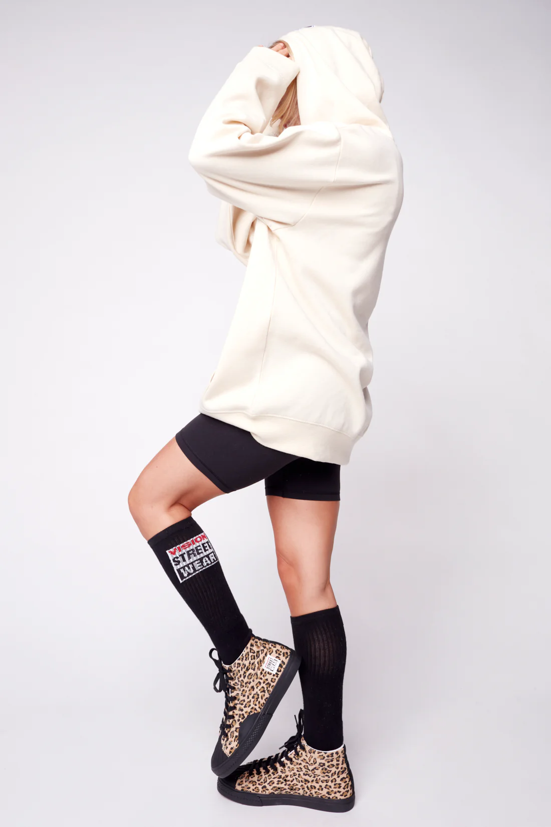 Front Embroided Logo Hoodie - Bone - Image 7