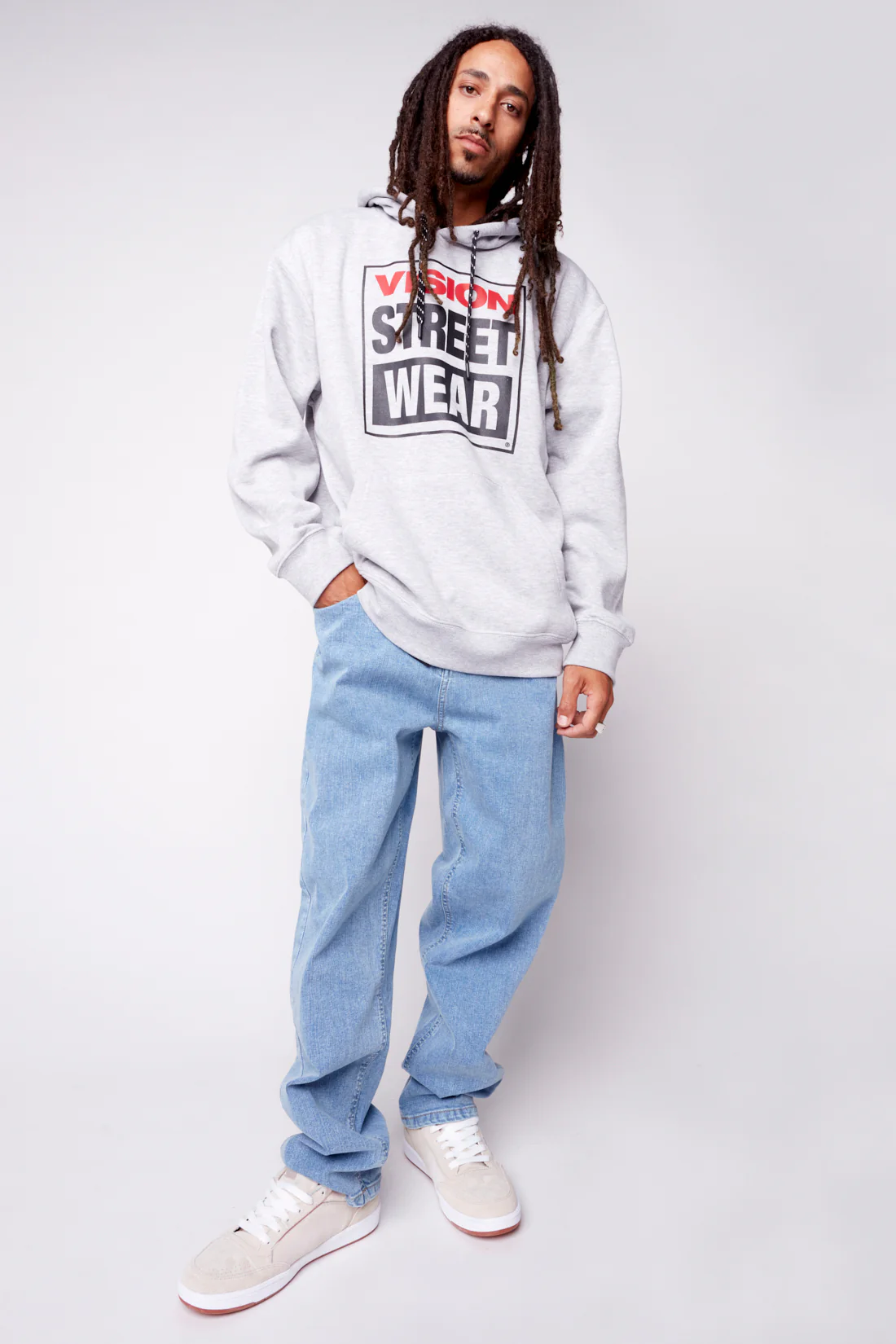 Iconic Logo Hoodie-Heather Grey - Image 3