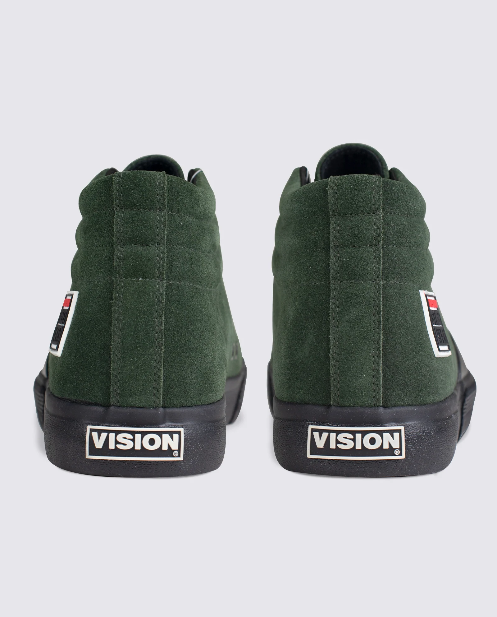 LEATHER SUEDE HIGH TOP SNEAKERS – ARMY - Image 3