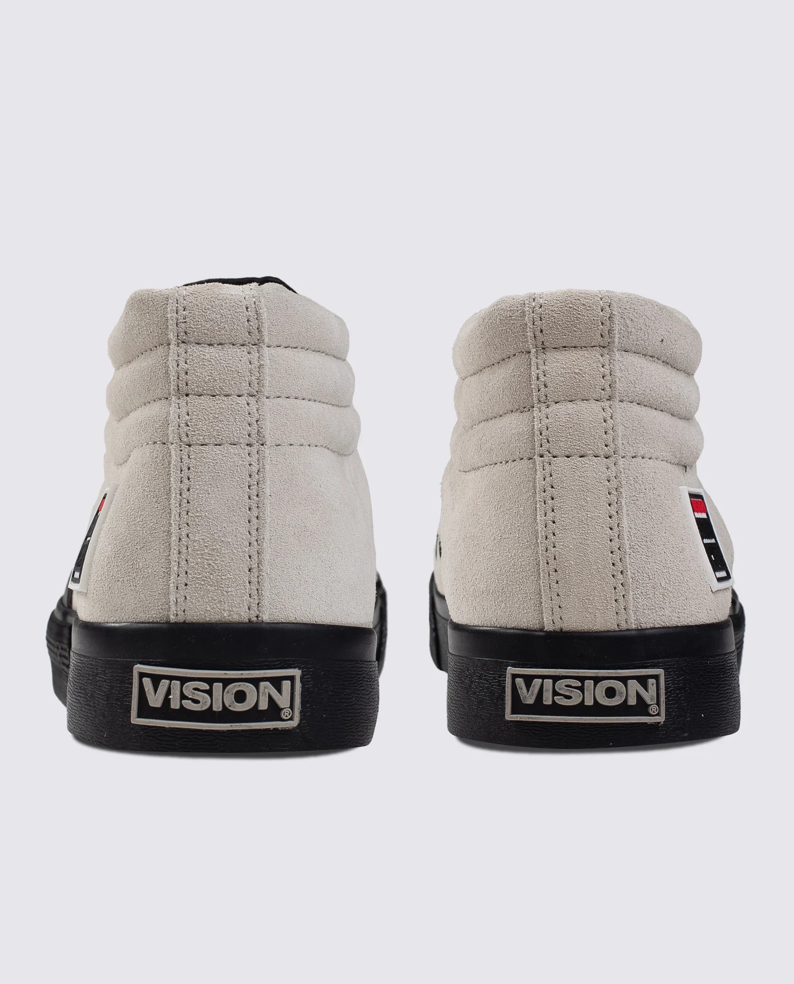 LEATHER SUEDE HIGH TOP SNEAKERS – BONE - Image 3