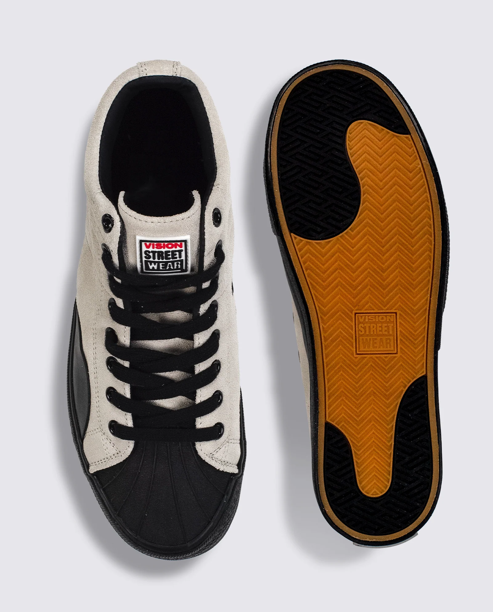 LEATHER SUEDE HIGH TOP SNEAKERS – BONE - Image 4