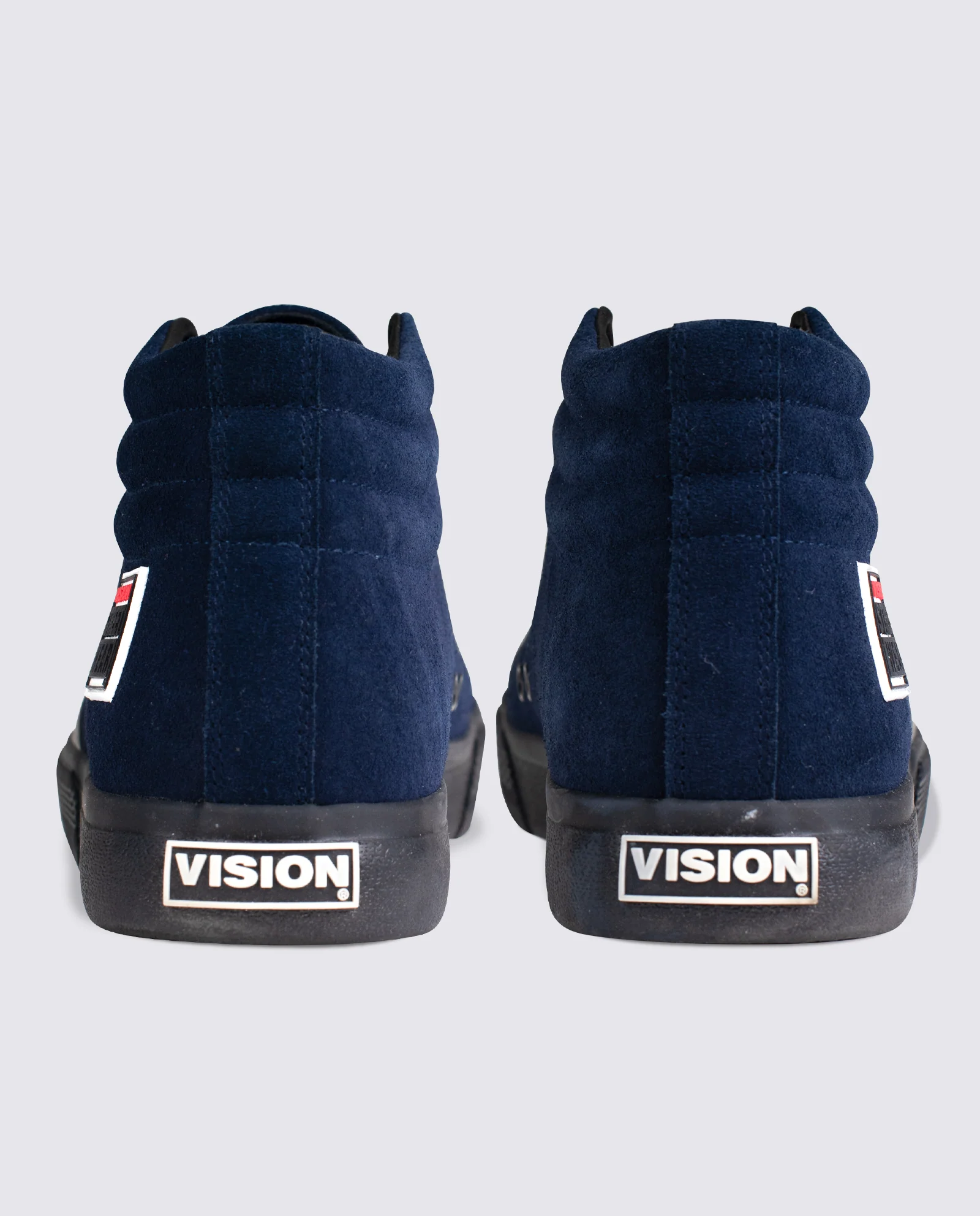LEATHER SUEDE HIGH TOP SNEAKERS – DEEP NAVY - Image 3