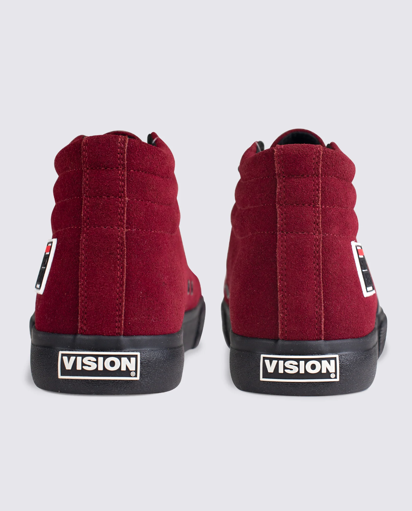 LEATHER SUEDE HIGH TOP SNEAKERS – OXBLOOD - Image 3