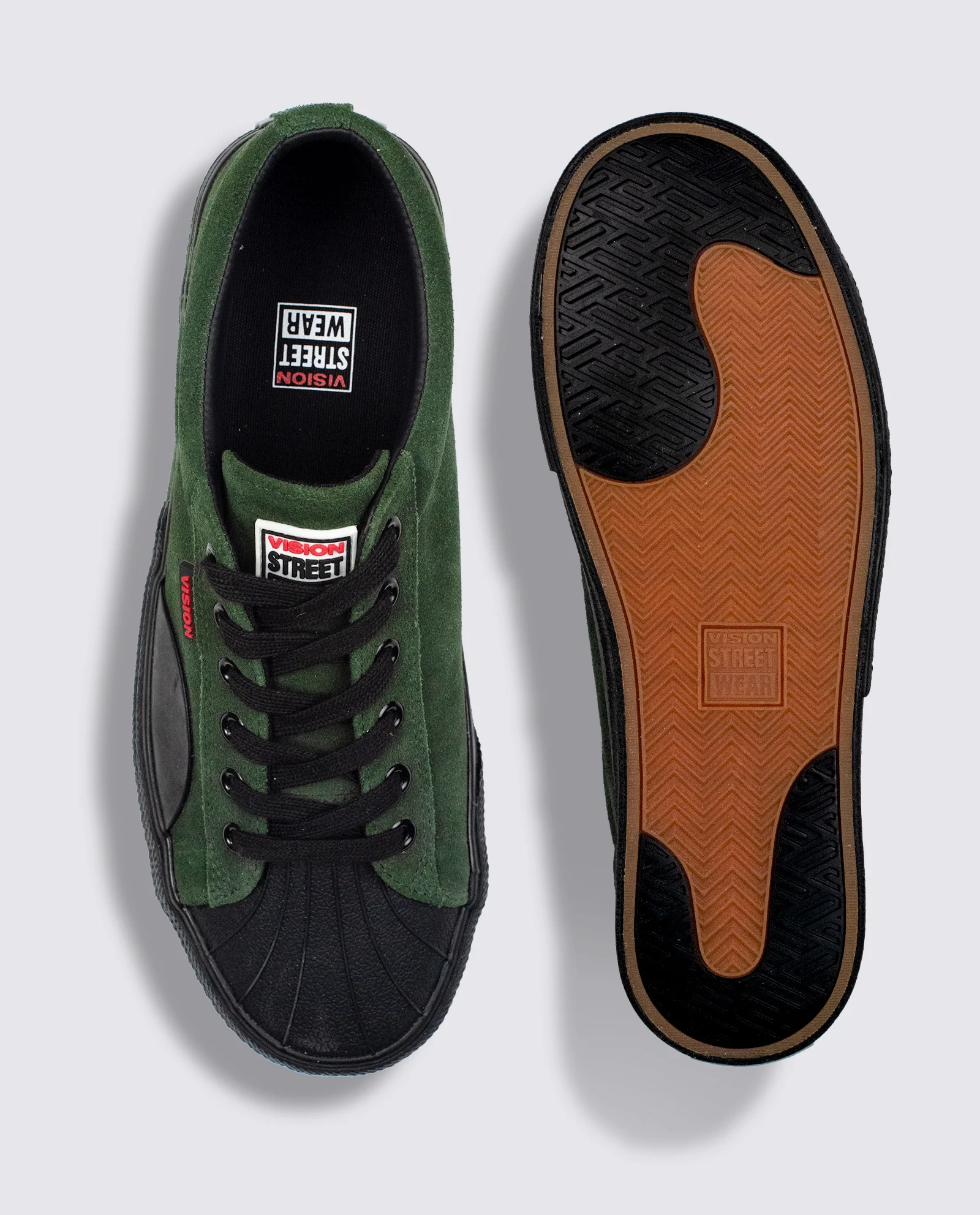 Leather Suede Low Top Sneakers Army - Image 4