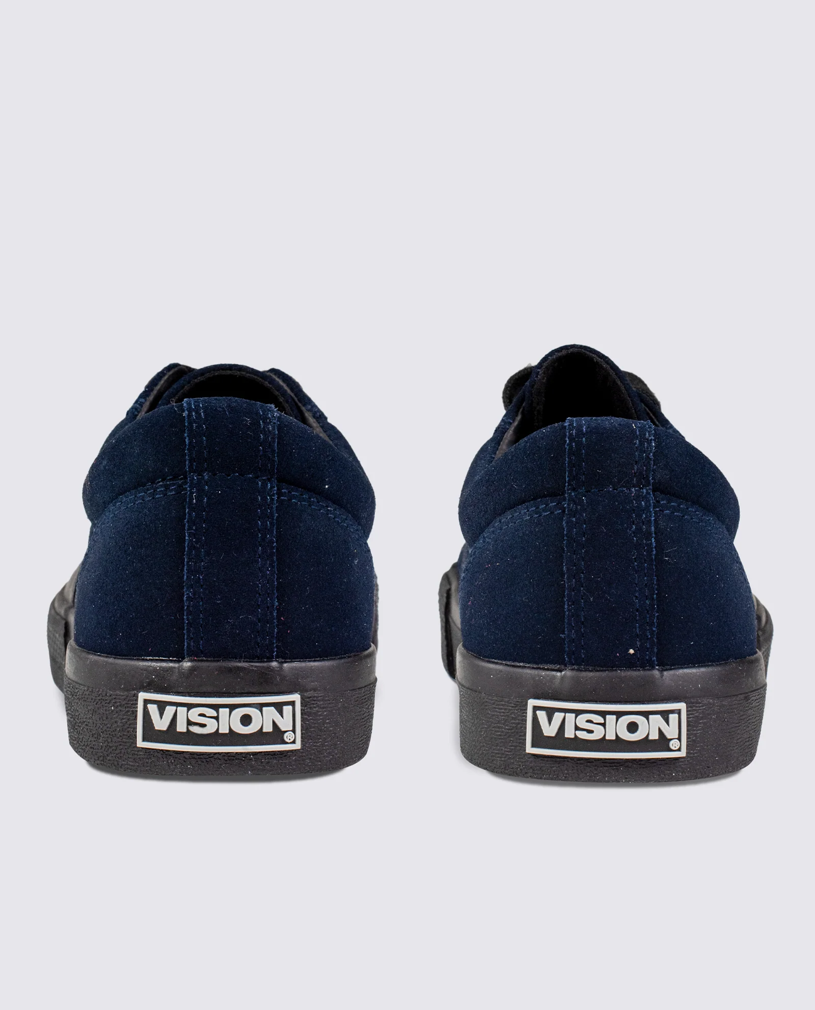 LEATHER SUEDE LOW TOP SNEAKERS – DEEP NAVY - Image 3