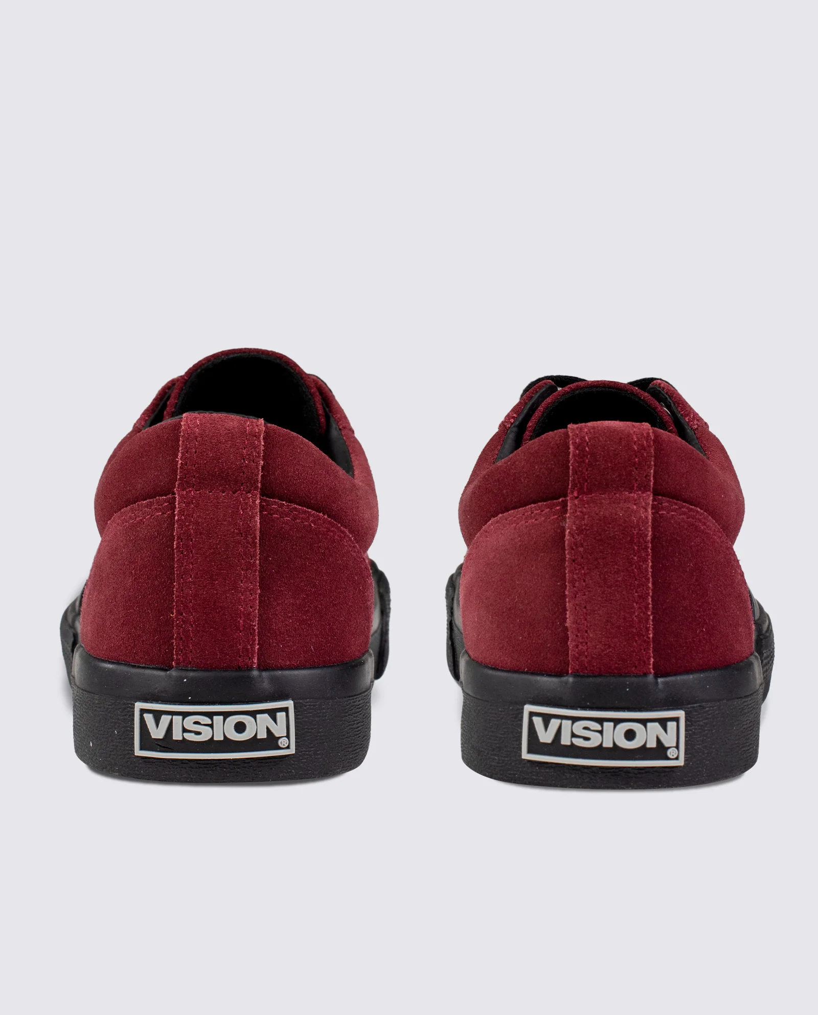 Leather Suede Low Top Sneakers Oxblood - Image 3