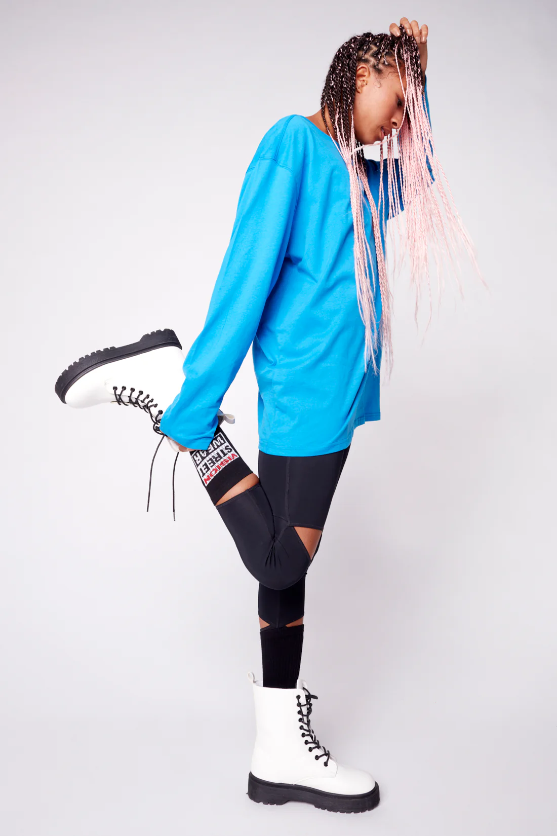 Long Sleeves Iconic Logo T-Shirt - Blue - Image 6