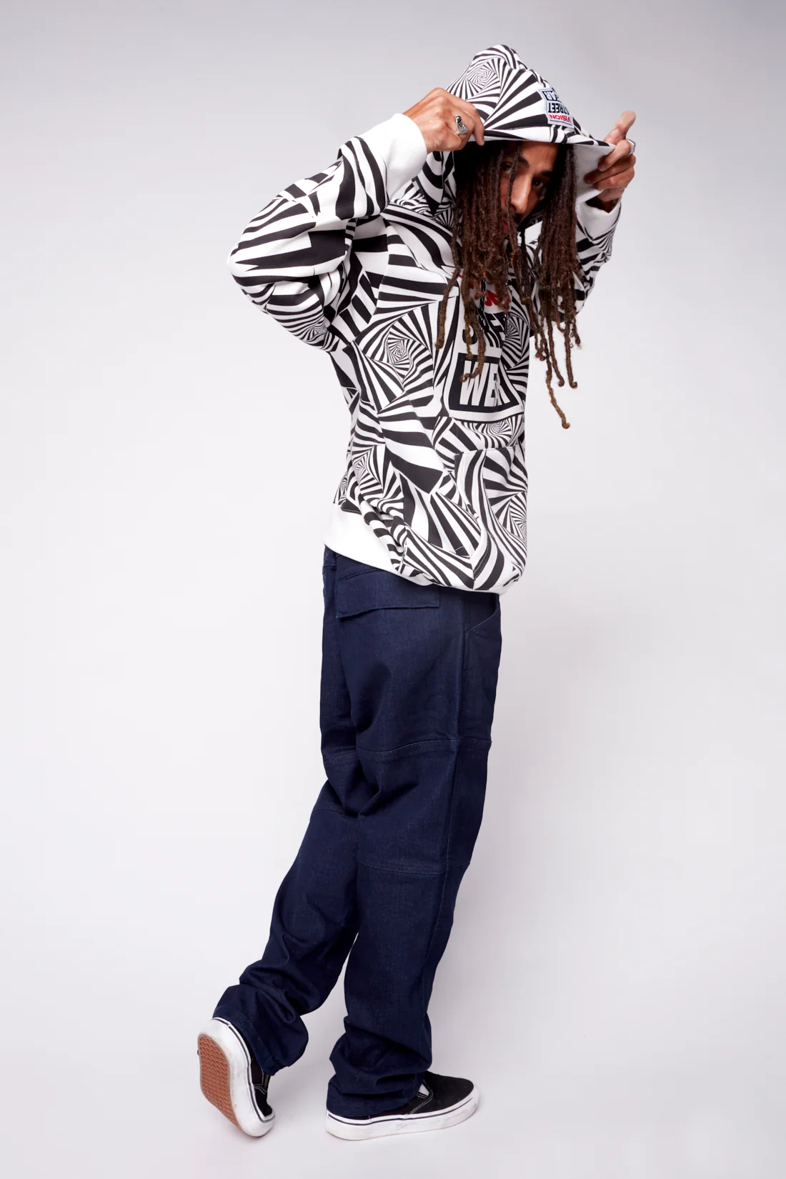 OLI - Loose Fit Pant with Adjustable Hems - Indigo Denim - Image 4