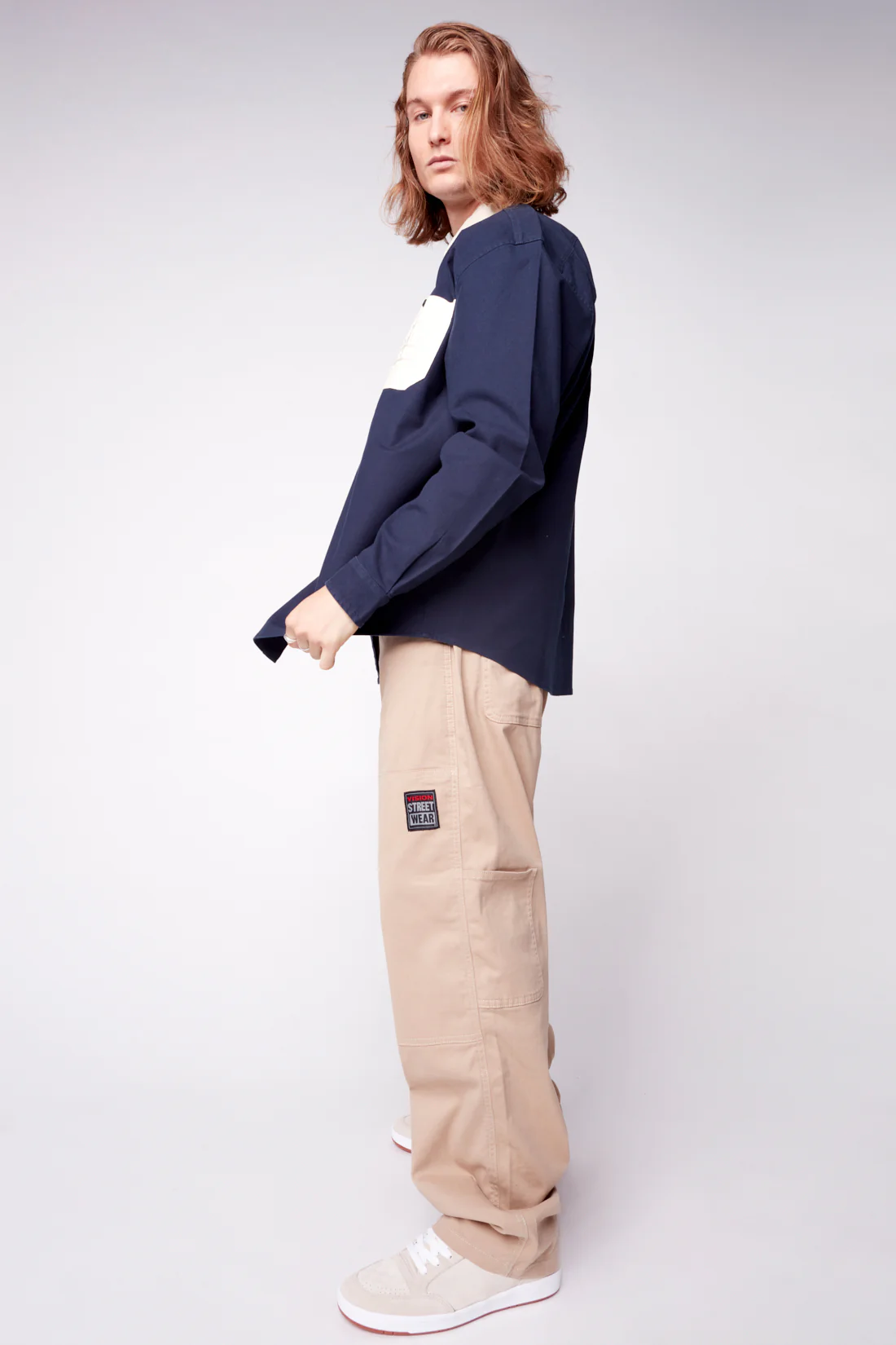 Relax Fit Shirt With Pocket - Navy - Image 3