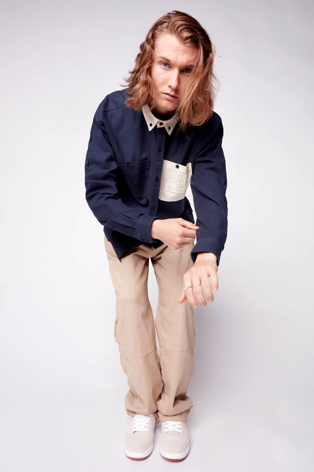 Relax Fit Shirt With Pocket - Navy - Image 4