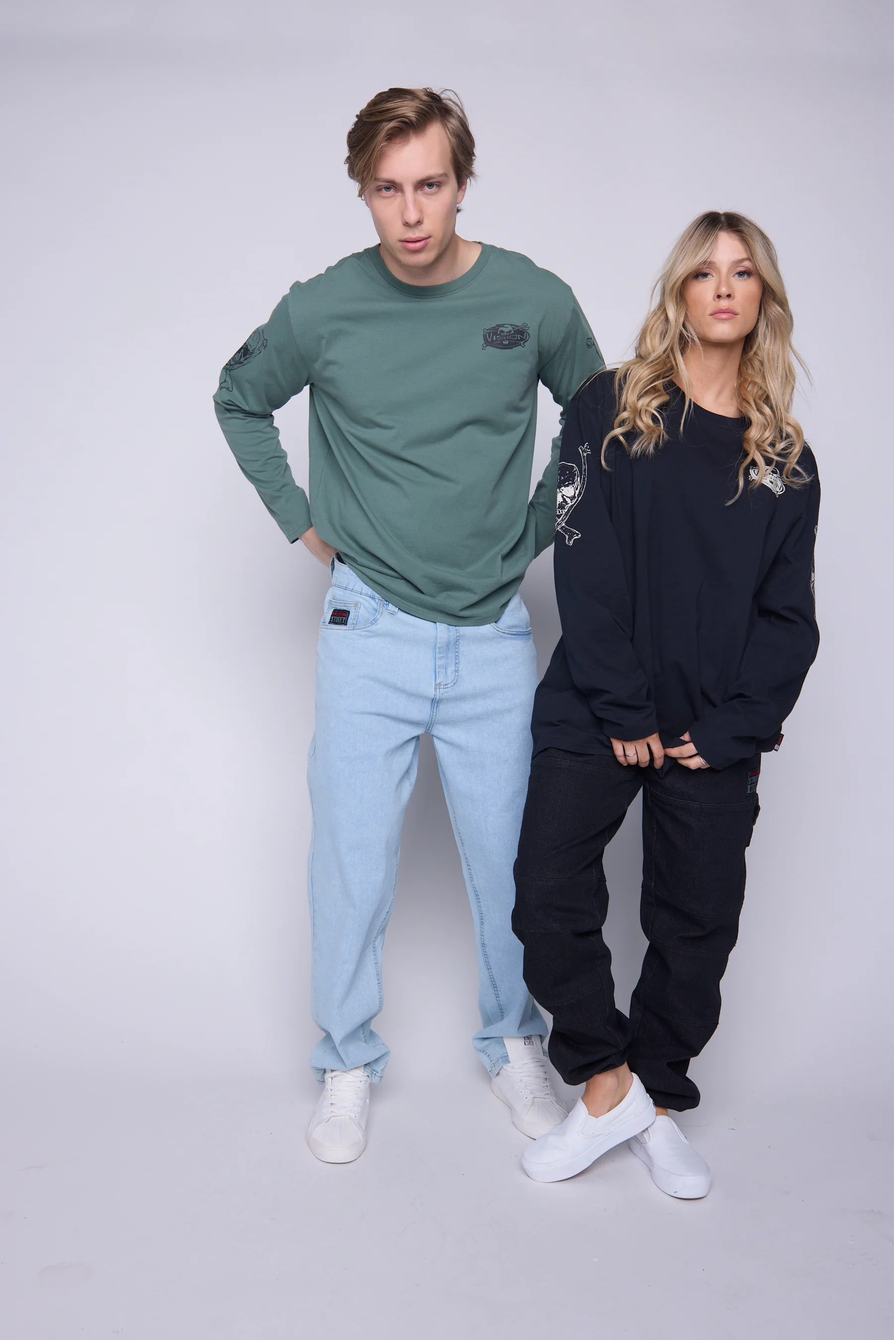 Skull Bone Print Long Sleeves - Moss - Image 7