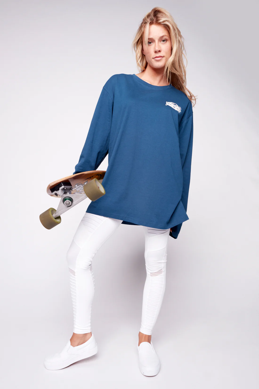 Skull Bone Print Long Sleeves - Navy - Image 3