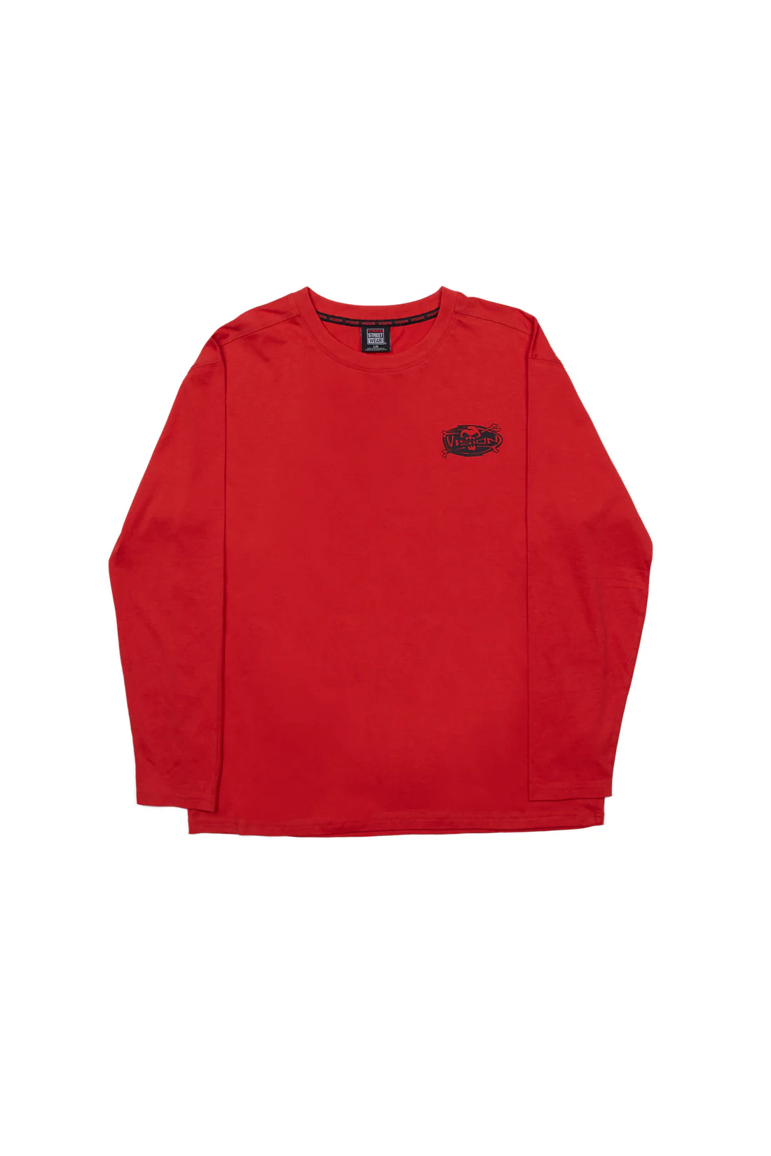 Skull Bone Print Long Sleeves - Red - Image 6
