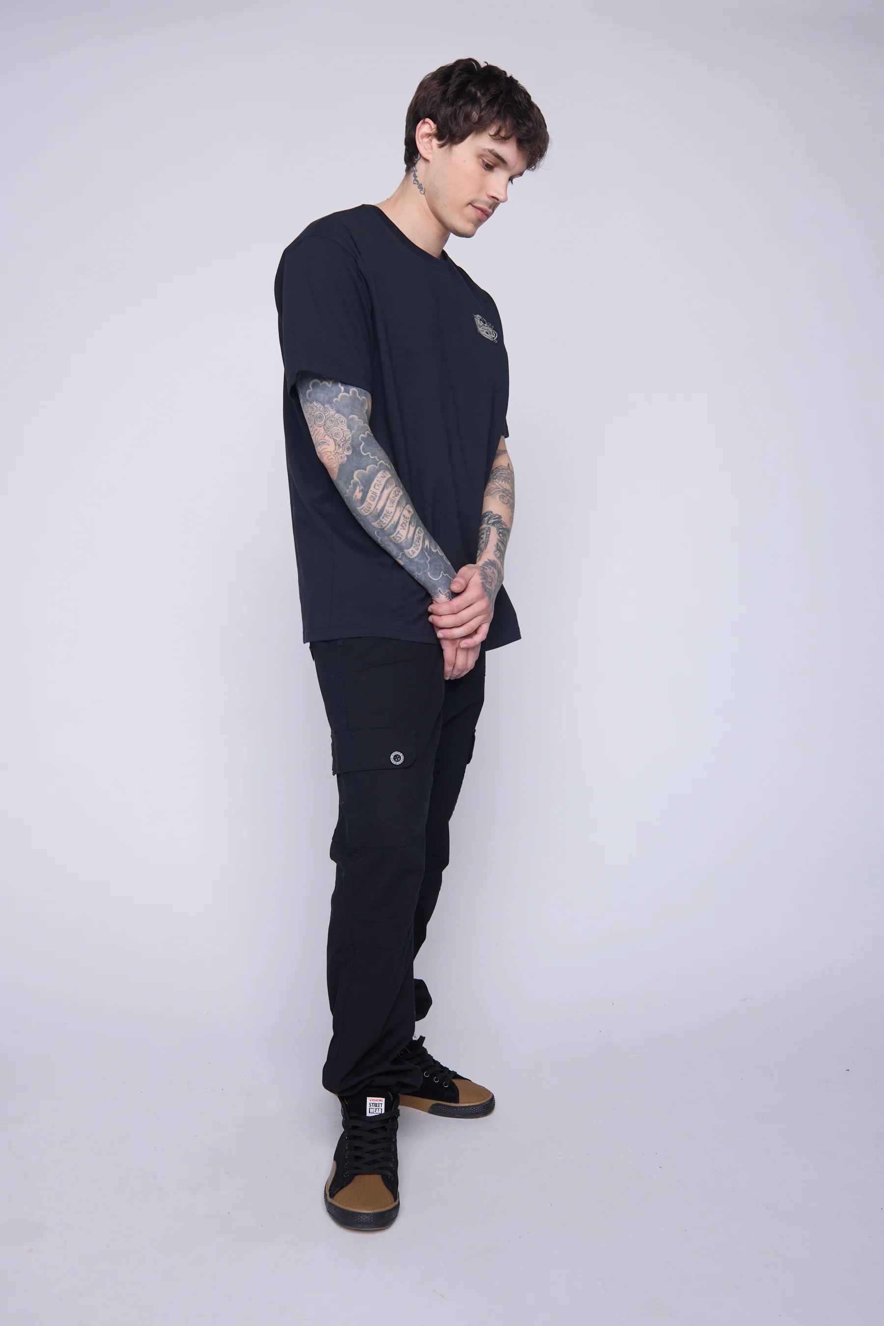 Skull Logo T-Shirt - Black - Image 4