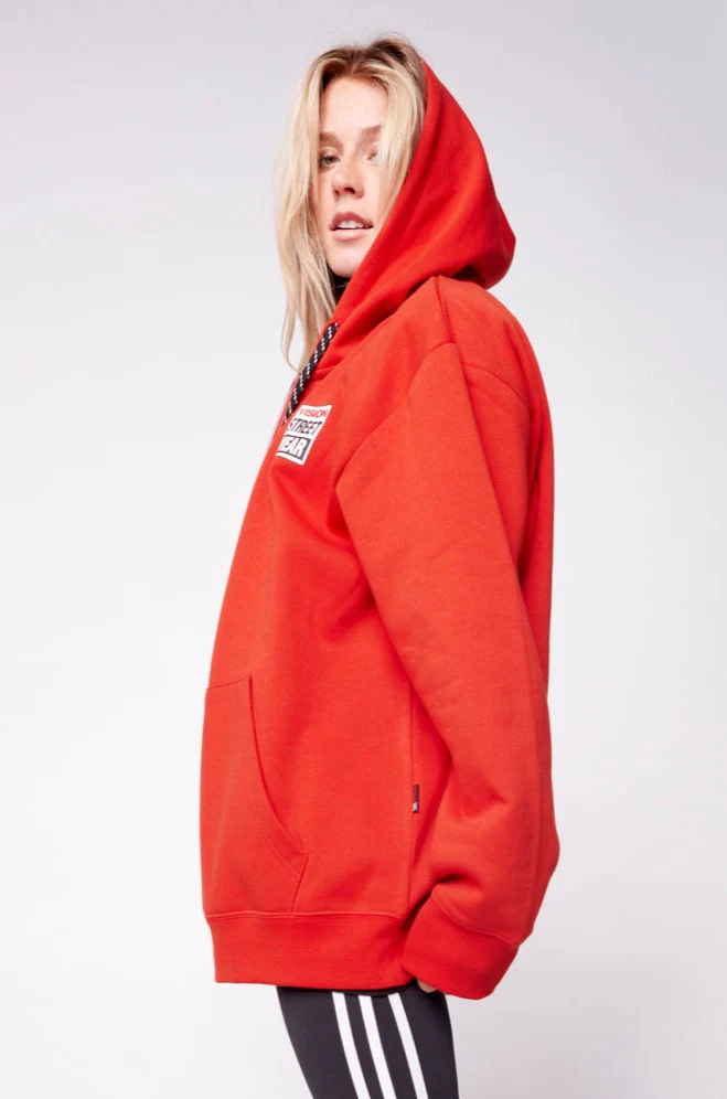 Small Logo Print Hoodie - Red - Image 3